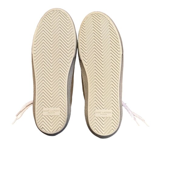 Saint Laurent Authenticated Suede Sneakers, Tan, Size 39.5 EU, 9.5 US - Picture 9 of 14
